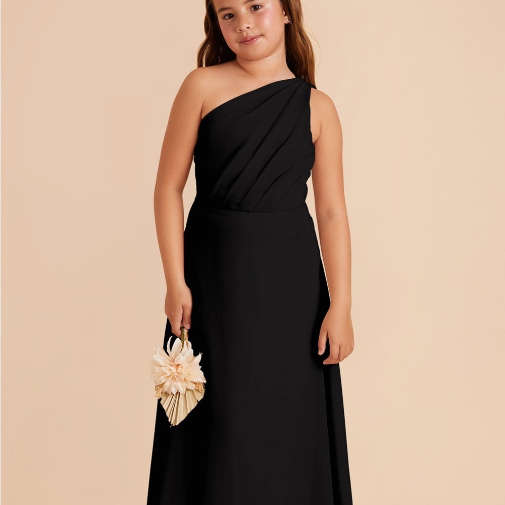 Birdy Grey Black One-Shoulder Kids Dress